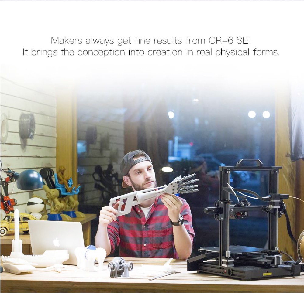 Creality CR-6 SE 3D Printer with True Leveling-free Technology, Photoelectric Filament Sensor, Trinamic Driver