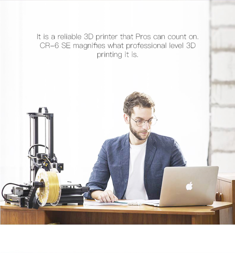 Creality CR-6 SE 3D Printer with True Leveling-free Technology, Photoelectric Filament Sensor, Trinamic Driver