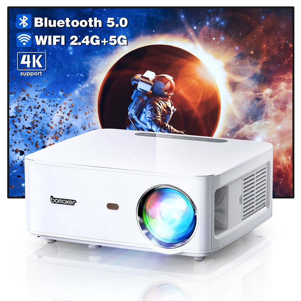 Bomaker Cinema 500 Max Projector 4K 1080P 400 ANSI Lumens for Chromecast FireStickゲームコンソールコンピューター