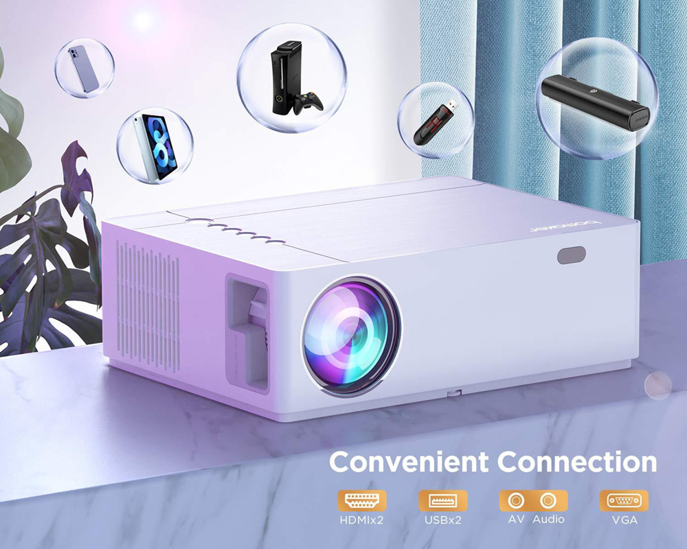 Bomaker Parrot 1 Native 1080P Projector 300 ANSI Lumens 9000:1 Contrast Ratio