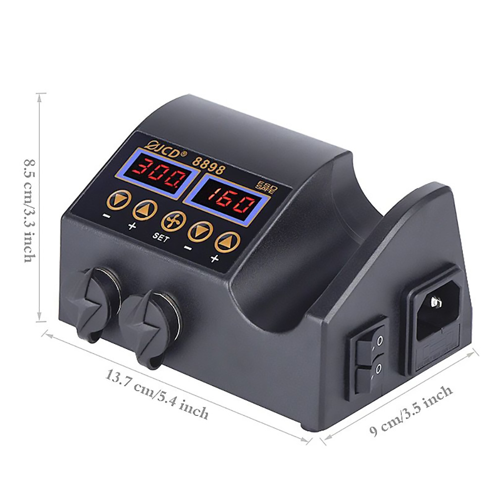 JCD 8898 2in1 750W Soldering Station Hot Air Gun Heater LCD Digital Display Soldering Iron Welding Rework Station
