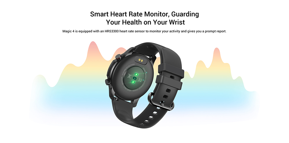 Kospet Magic 4 V5.0 Bluetooth Smartwatch 1.32 Inch TFT Touch Screen Heart Rate Blood Pressure Monitor Women's Menstrual Period Reminder 20 Sports Modes 5ATM Water Resistant 30 Days Long Standby Time Multi-language - Black
