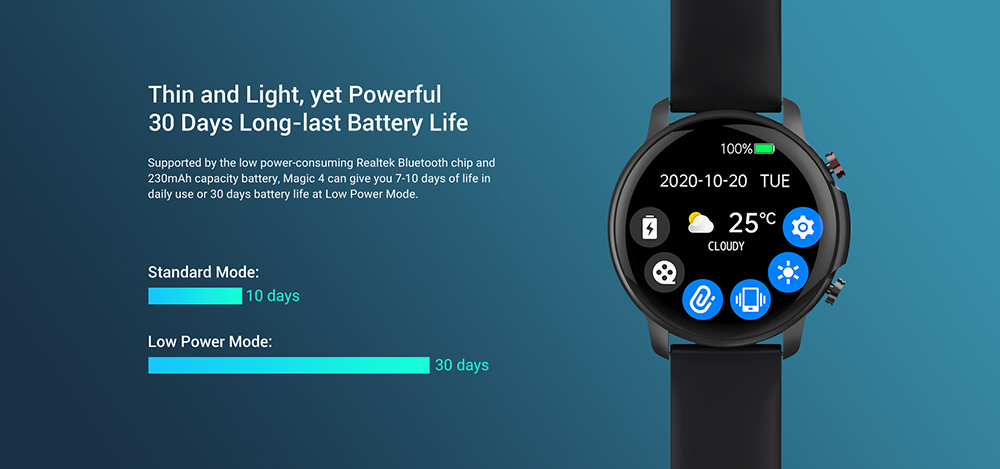Kospet Magic 4 V5.0 Bluetooth Smartwatch 1.32 بوصة TFT شاشة تعمل باللمس معدل ضربات القلب مراقب ضغط الدم للسيدات تذكير بفترة الحيض 20 أوضاع رياضية 5ATM مقاومة للماء لمدة 30 يومًا وقت استعداد طويل متعدد اللغات - وردي