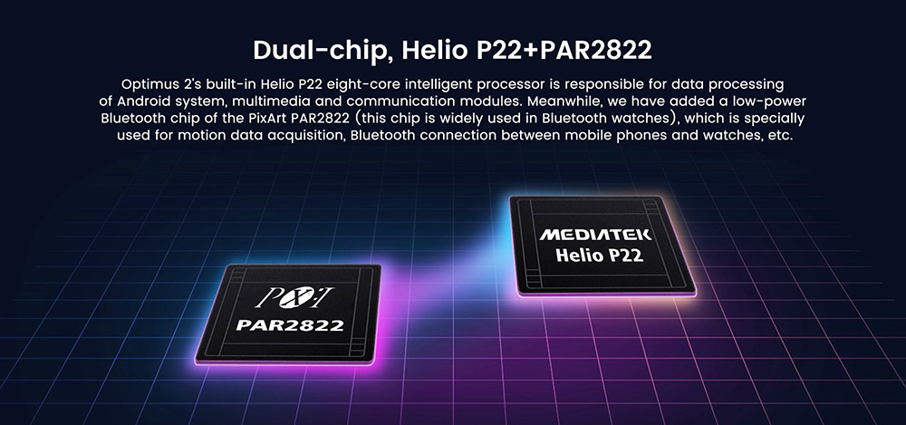 Kospet Optimus 2 Bluetooth okosóra 1.6 hüvelykes érintőképernyős Helio P22 13 MP kamera Android 10.7 4 GB RAM 64 GB ROM 31 Sport módok 5 ATM vízálló 1260 mAh akkumulátor Többnyelvű - Fekete
