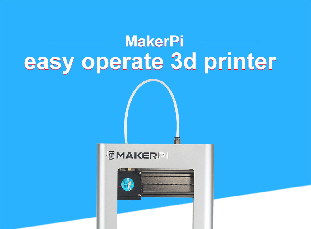 Imprimante 3D MAKERPI M1 48W pour enfants, impression à une touche, nivellement automatique, lit à ressort magnétique, emplacement pour carte TF
