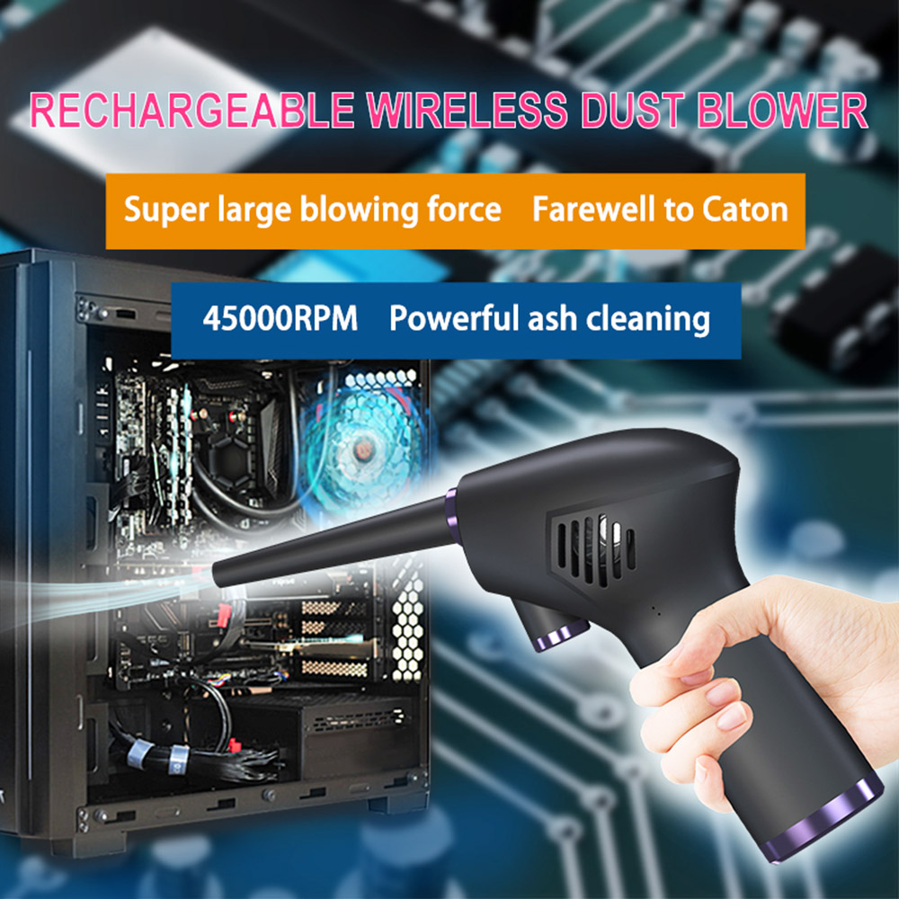 Dépoussiéreur d'air sans fil USB souffleur de poussière dépoussiéreur à main rechargeable grande capacité Portable pour PC Portable voiture propre