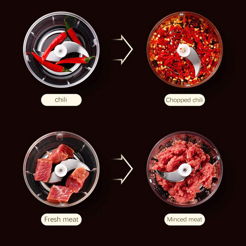 250ml Electric Garlic Masher Food Chopper Vegetable Meat Grinder USB Wireless Garlic Crusher Mini Food Processor Kitchen Tools