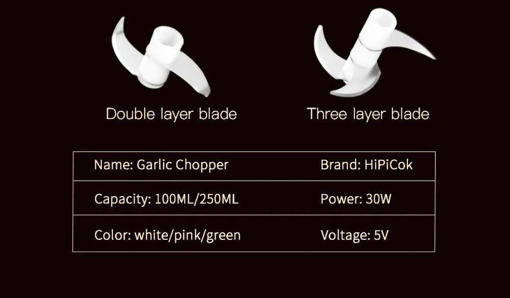 250ml Electric Garlic Masher Food Chopper Vegetable Meat Grinder USB Wireless Garlic Crusher Mini Food Processor Kitchen Tools