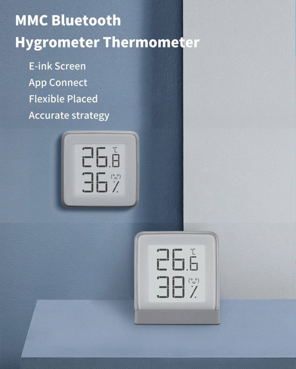 Youpin Miaomiaoce e-link écran d'encre affichage numérique humidimètre haute précision thermomètre température humidité