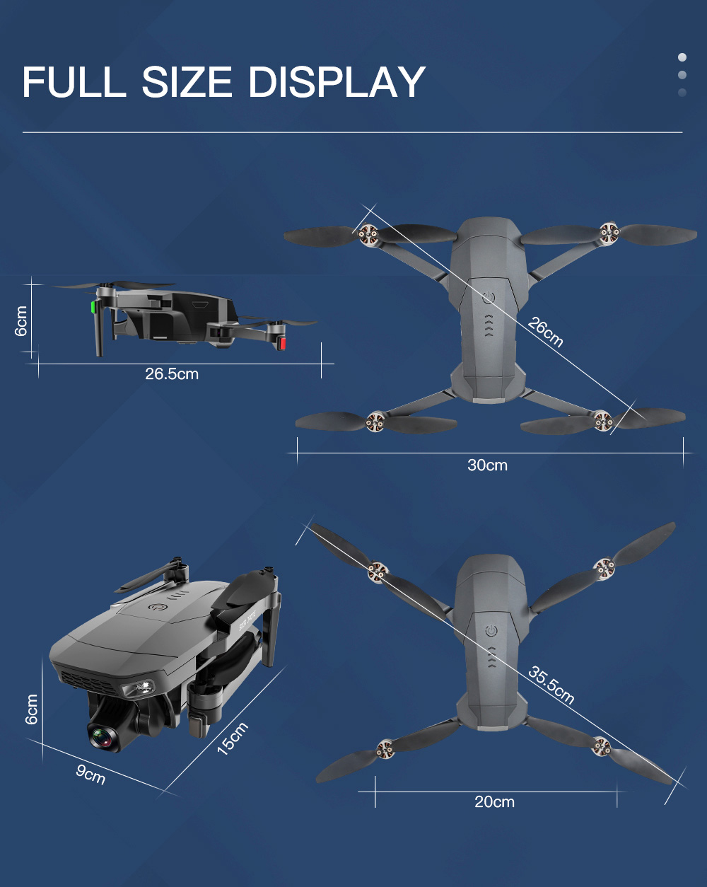 ZLL SG907 MAX SE 4K 5G WIFI FPV GPS Çift Kameralı Katlanabilir RC Drone RTF - Çantalı Bir Pil