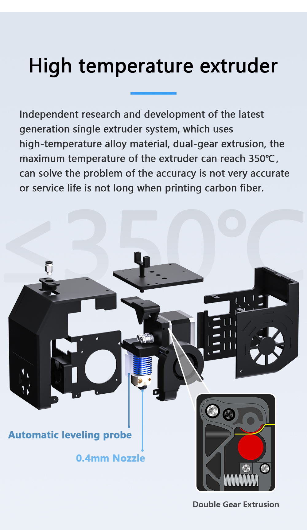 QIDI TECH X-CF Pro Industrial Grade 3D Printer, Specially Developed for Printing Carbon Fiber&Nylon, Auto Levelling