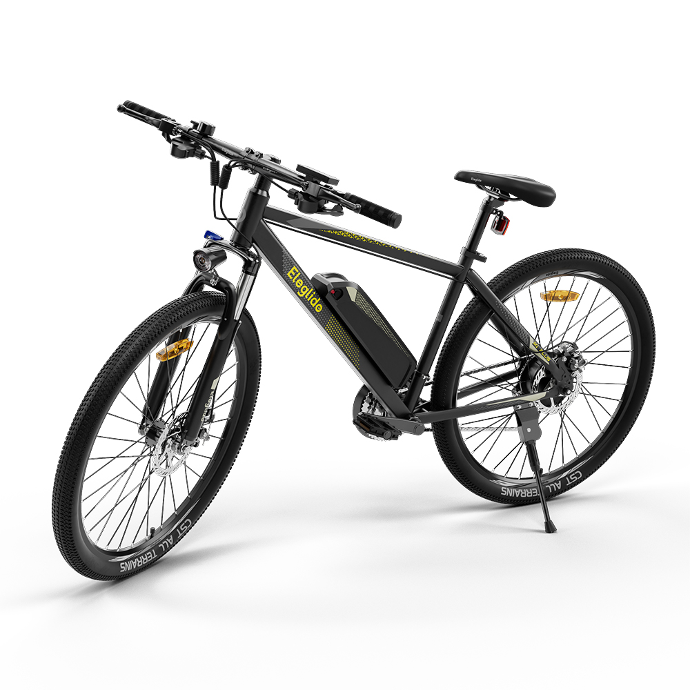 ELEGLIDE M1 PLUS Upgraded Version Electric Mountain Bike 27.5 inch 250W Brushless Motor SHIMANO 21 Speeds Shifter 36V 12.5Ah Battery 25km/h speed IPX4 Waterproof Electric-Assist up to 100km Max Range Aluminum alloy Frame Dual Disk Brake - Black