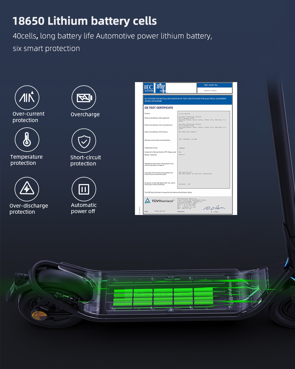 HIMO L2 MAX Folding Electric Scooter 350W Motor 36V/10.4Ah Battery 10 Inch Tire Containing Seat - White