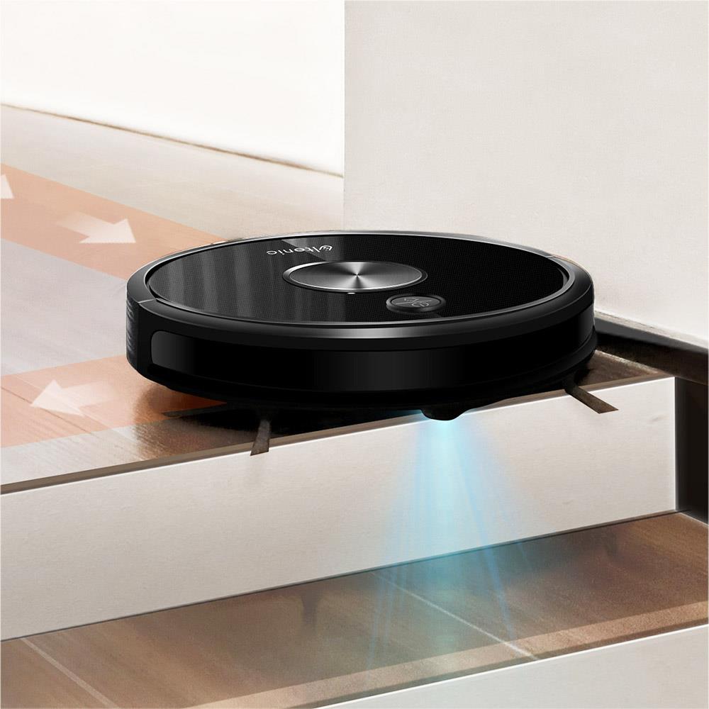 Proscenic Ultenic D5S Pro Robot Vacuum Cleaner 2 in 1 Sweeping and Mopping 2200Pa Suction Wi-Fi & Alexa Control Super-Thin Auto Carpet Boost 600ML Large Dustbox Self-Charging Robotic Vacuum Cleaner for Pet Hairs Hardwood Carpets - Black