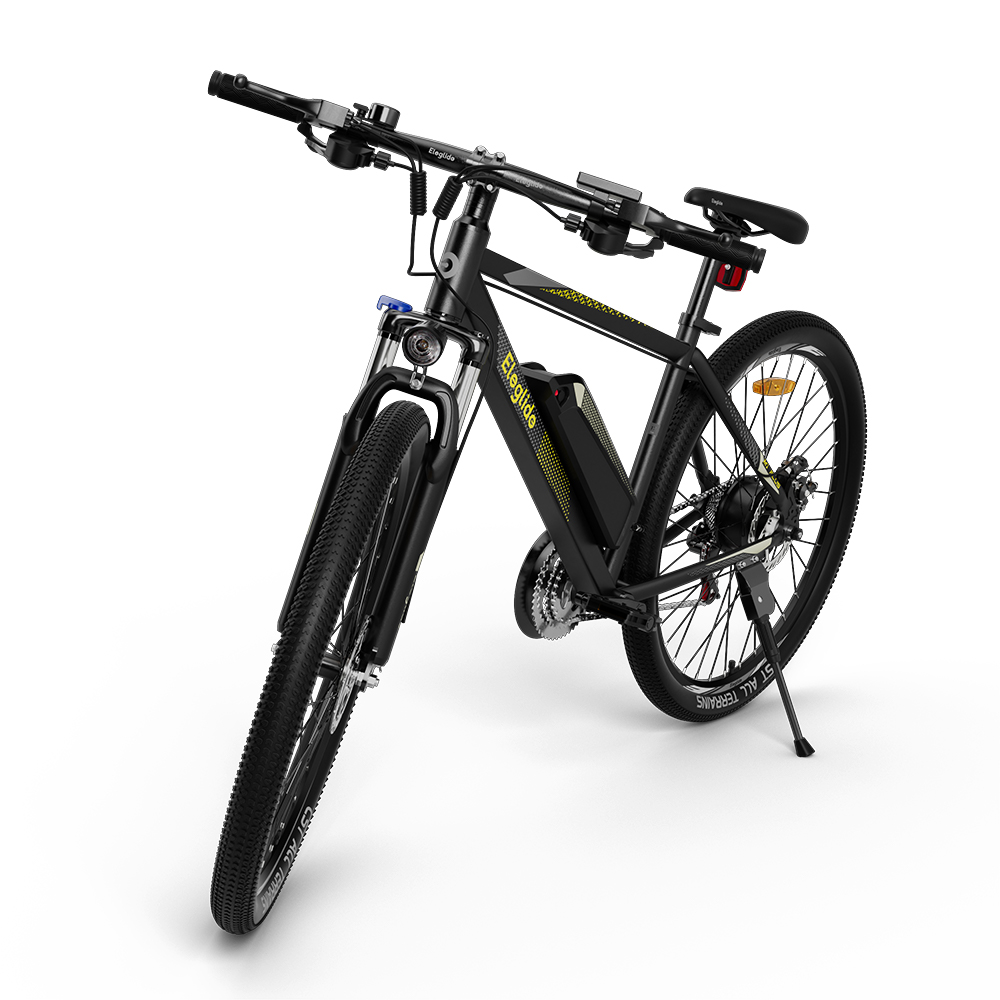 ELEGLIDE M1 PLUS Upgraded Version Electric Mountain Bike 27.5 inch 250W Brushless Motor SHIMANO 21 Speeds Shifter 36V 12.5Ah Battery 25km/h speed IPX4 Waterproof Electric-Assist up to 100km Max Range Aluminum alloy Frame Dual Disk Brake - Black