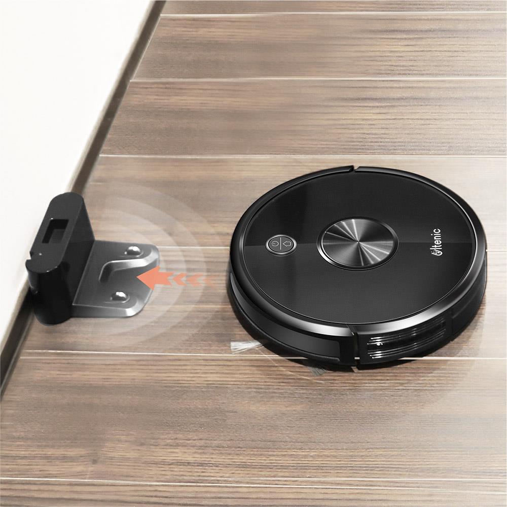 Proscenic Ultenic D5S Pro Robot Vacuum Cleaner 2 in 1 Sweeping and Mopping 2200Pa Suction Wi-Fi & Alexa Control Super-Thin Auto Carpet Boost 600ML Large Dustbox Self-Charging Robotic Vacuum Cleaner for Pet Hairs Hardwood Carpets - Black