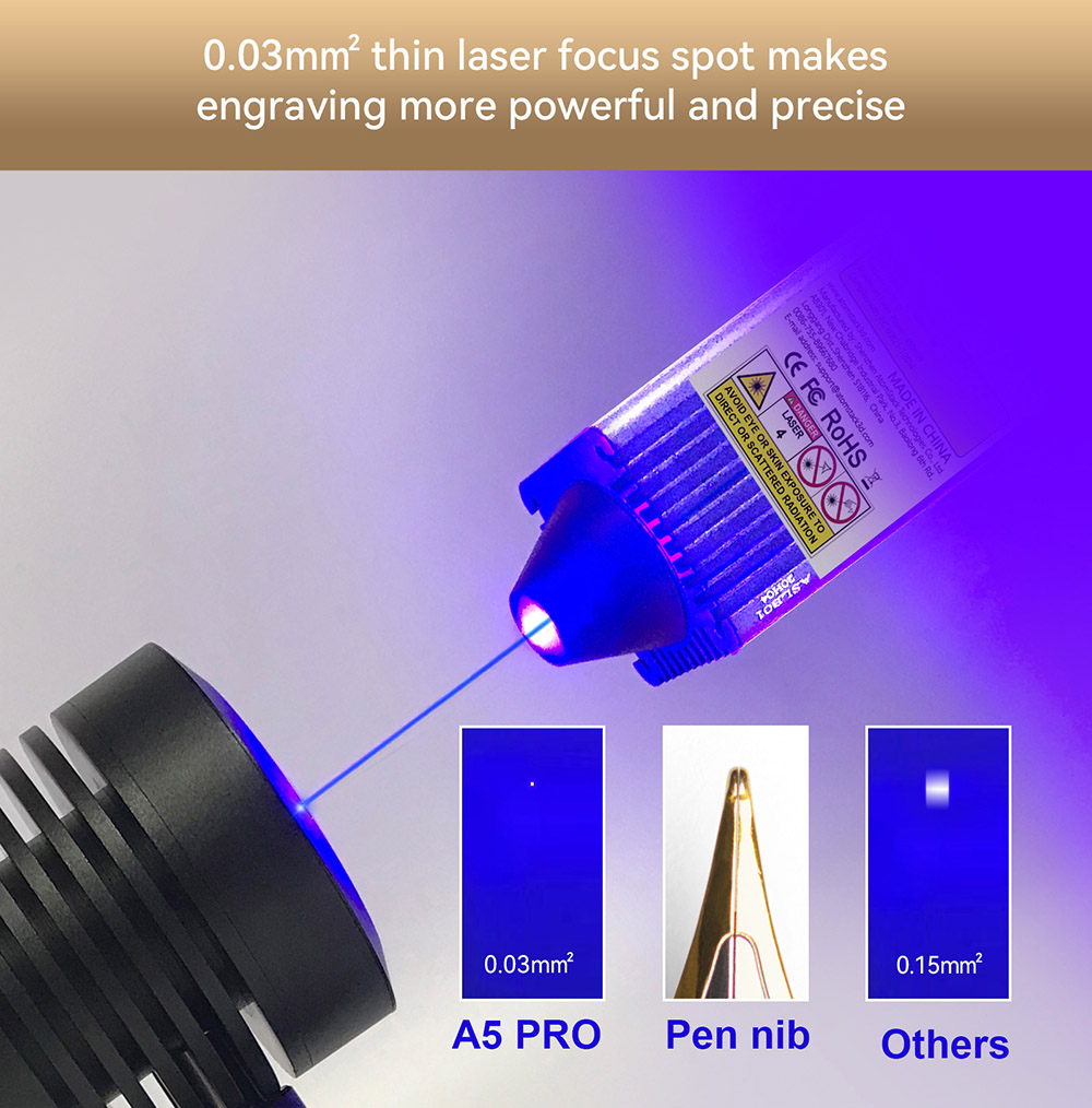 ATOMSTACK A5 PRO 40W Laser Engraving Machine High Precision Engraving Area 410mm x 400mm with New Eye Protection Design