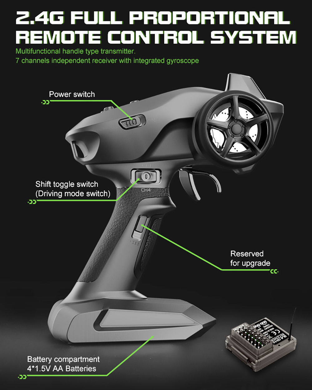 All-Terrain Desert Off-Road High Speed RC Vehicle with 3660-2200kV Non-Inductive Brushless Waterproof Motor - Metal Gray