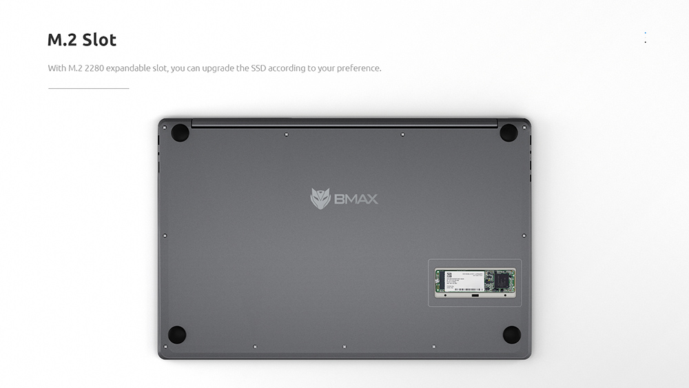BMAX X15 Laptop 15.6 Inch IPS Screen Intel Gemini Lake N4100 Windows 10 8GB RAM 256GB SSD 5000mAh Battery - Grey