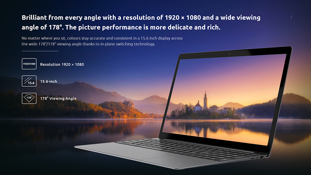 Laptop BMAX X15 Schermo IPS da 15.6 pollici Intel Gemini Lake N4100 Windows 10 8 GB RAM 256 GB SSD 5000 mAh Batteria - Grigio