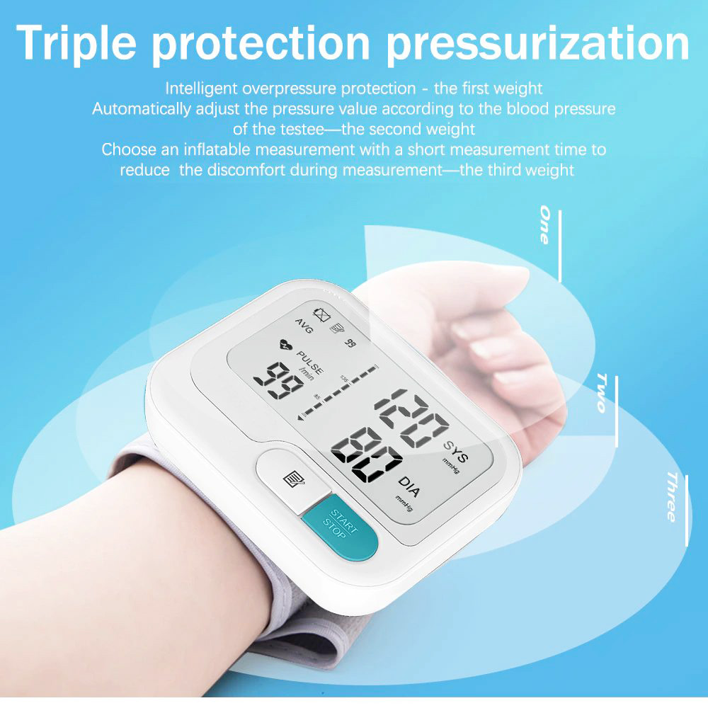BOXYM الرقمية لمراقبة ضغط الدم في المعصم ، مقياس ضغط الدم ، معدل ضربات القلب ، جهاز مراقبة ضغط الدم والنبض