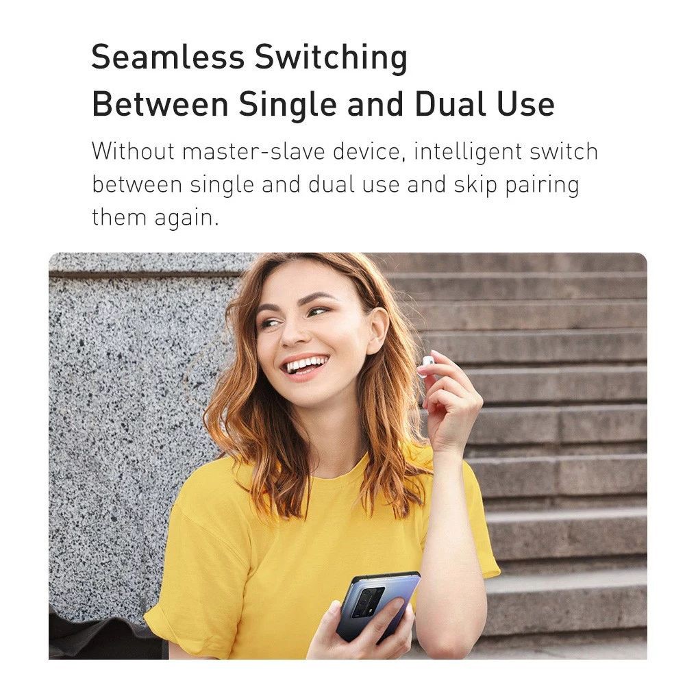 Baseus WM01 TWS Wireless Earphone Bluetooth 5.0 HD Headphones Touch Control Earbuds For IOS/Android - Pink 11 Baseus WM01 TWS Wireless Earphone Bluetooth 5.0 HD Headphones Touch Control Earbuds for iOS/Android - Pink