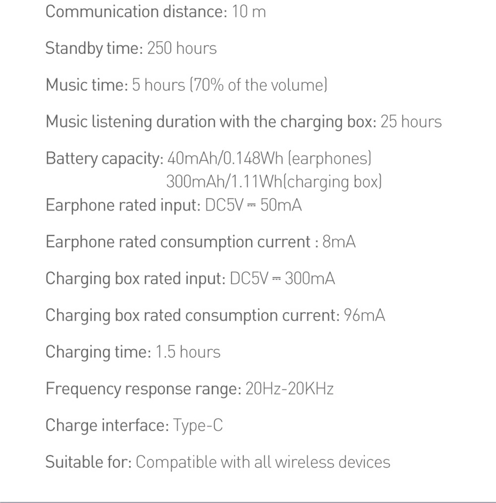 Baseus WM01 TWS Wireless Earphone Bluetooth 5.0 HD Headphones Touch Control Earbuds For IOS/Android - White 21 Baseus WM01 TWS Wireless Earphone Bluetooth 5.0 HD Headphones Touch Control Earbuds for iOS/Android - White