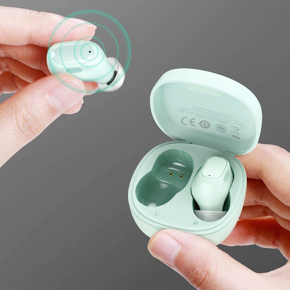 Baseus WM01 TWS Wireless Earphone Bluetooth 5.0 HD Headphones Touch Control Earbuds for iOS/Android - Yellow