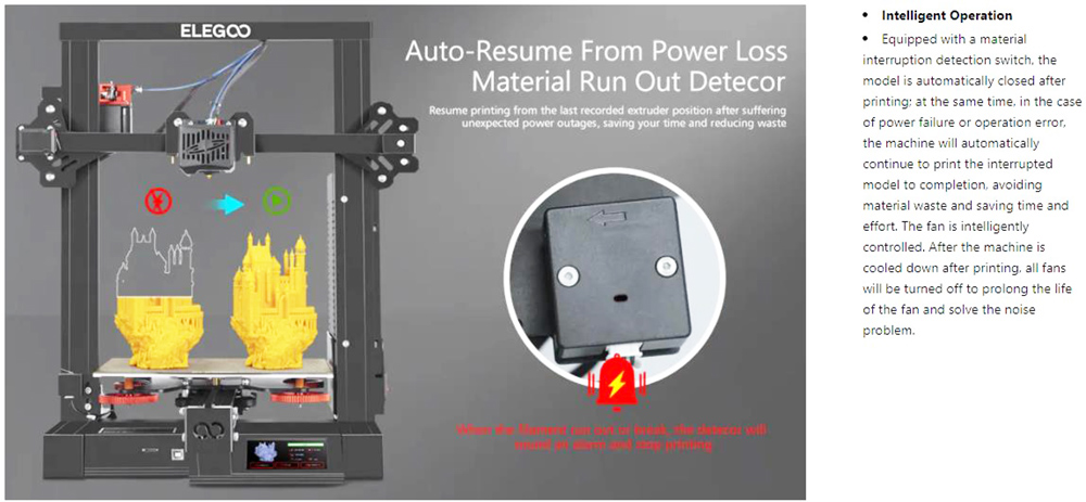 ELEGOO Neptune 2S FDM 3D Printer with PEI Printing Sheet Large Printing Size 220x220x250mm