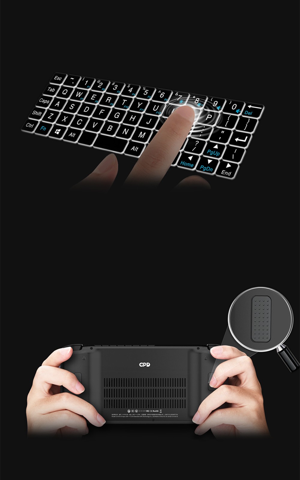 GPD WIN 3 Game Console PC Pocket Computer 5.5 Inch Touch Screen Intel Core i7-1195G7 16GB RAM 1TB SSD Windows 10 Home QWERTY Backlit Keyboard