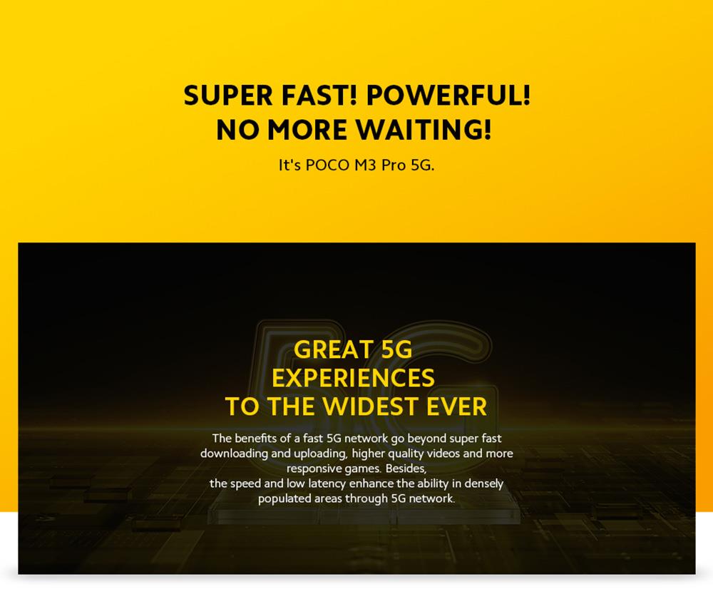 POCO M3 Pro 5G NFC Global Version Dimensity 700 Smartphone 90Hz 6.5' FHD+ DotDisplay 5000mAh 48MP Triple Camera 6+128GB