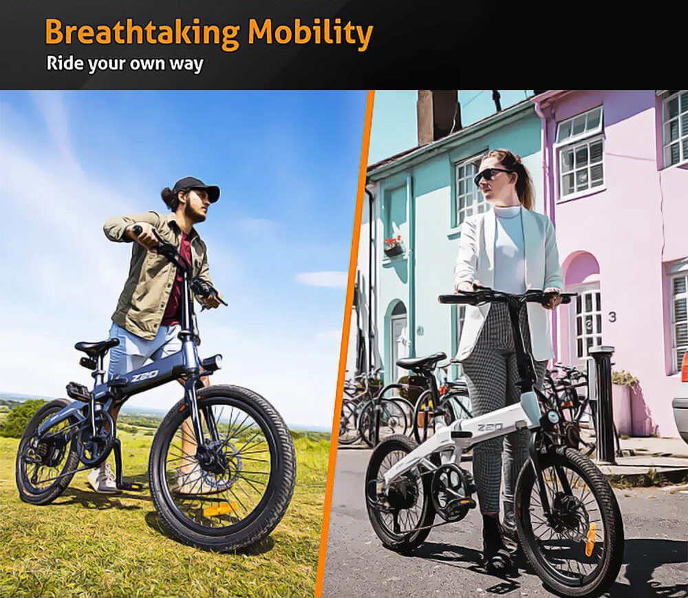 HIMO Z20 Folding Electric Bicycle 20 Inch Tire 250W DC Motor Up To 80km Range 10Ah Removable Battery Shimano 6-speed Tra