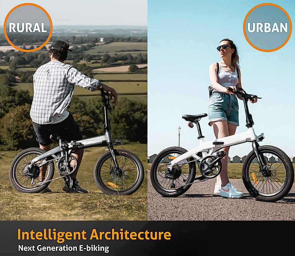 HIMO Z20 Folding Electric Bicycle 20 Inch Tire 250W DC Motor Up To 80km Range 10Ah Removable Battery Shimano 6-speed Tra