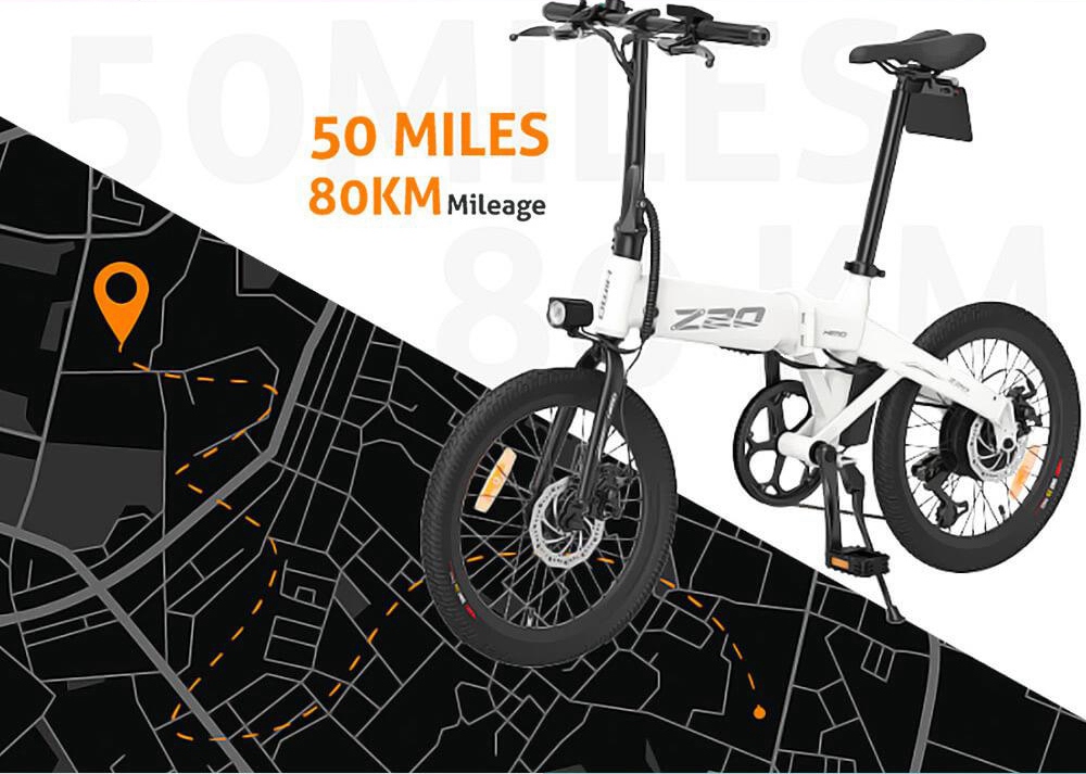 HIMO Z20 Folding Electric Bicycle 20 Inch Tire 250W DC Motor Up To 80km Range 10Ah Removable Battery Shimano 6-speed Tra