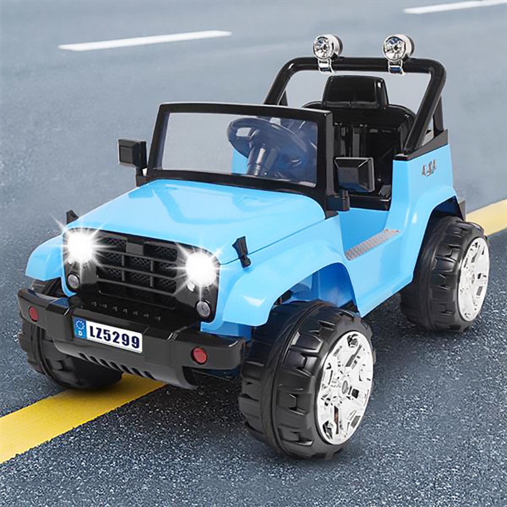LEADZM LZ-5299 elektromos autós játék gyerekeknek, kettős meghajtású akkumulátor 12V 7Ah * 1 2.4G kék távirányítóval
