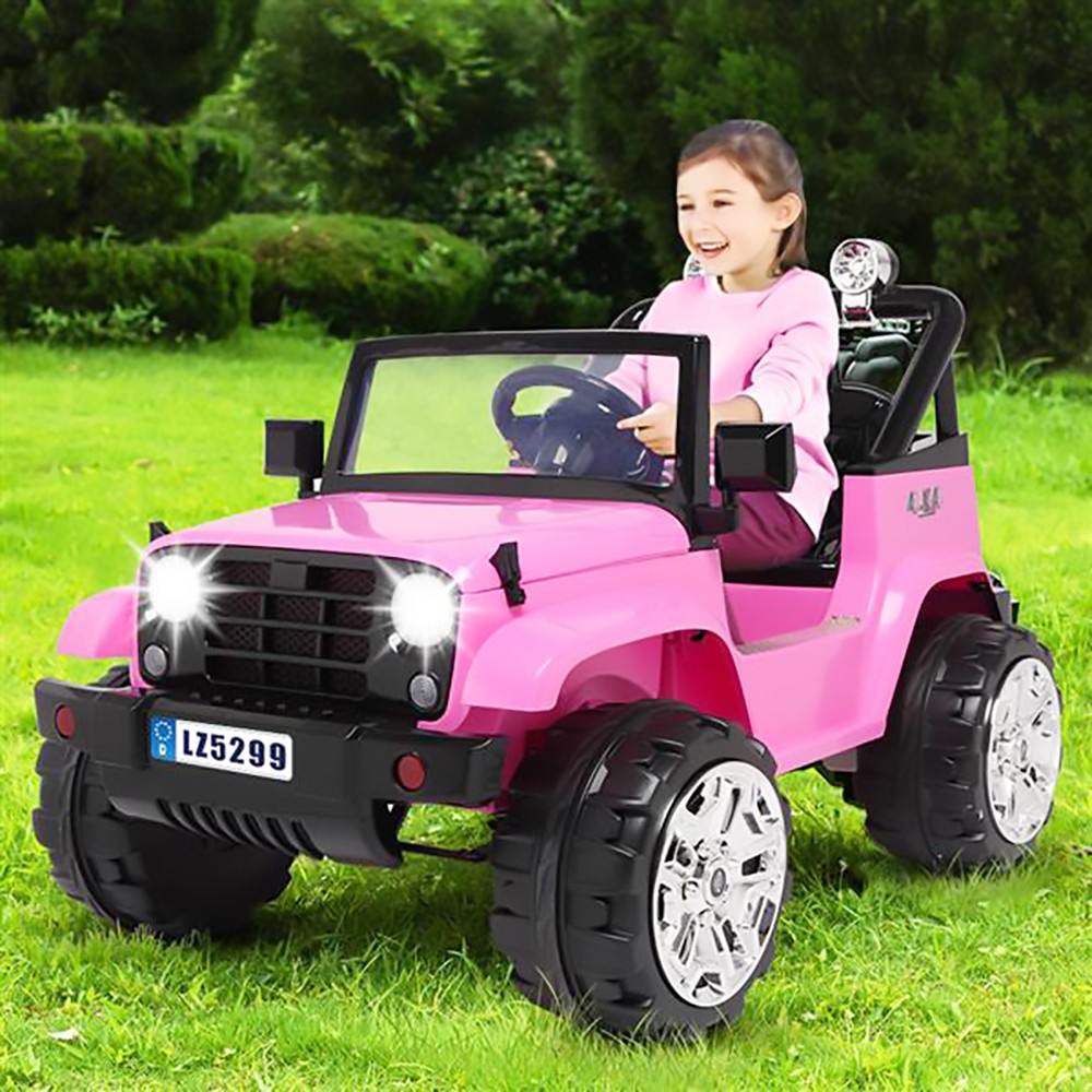 LEADZM LZ-5299 Electric Car Toy for Kids Dual Drive Battery 12V 7Ah * 1 with 2.4G Remote Control Pink