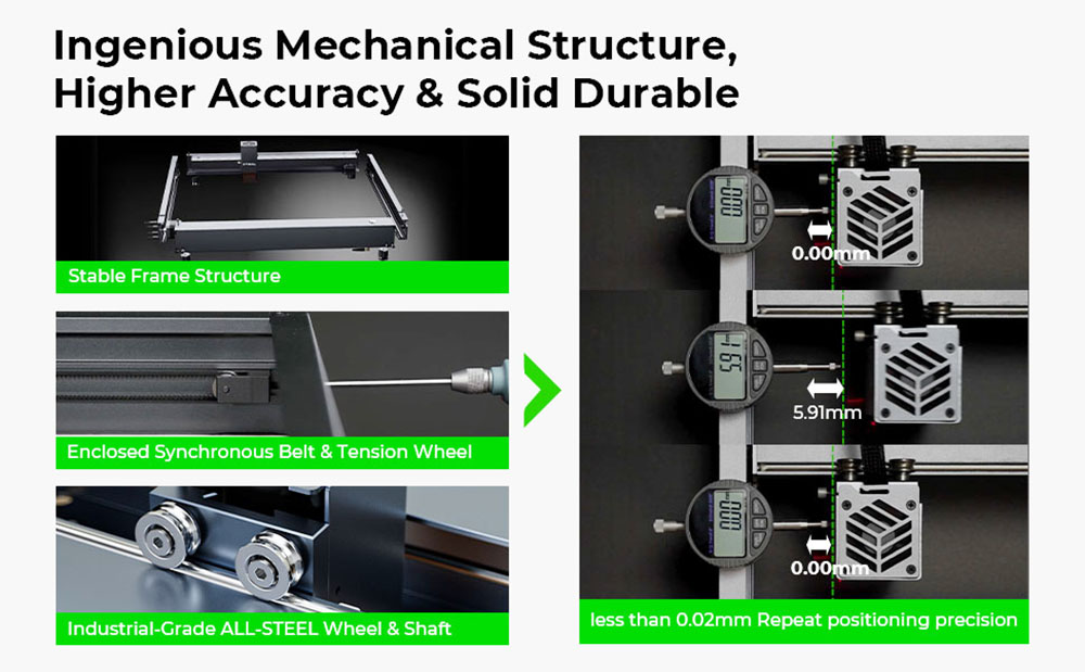 Makeblock xTool D1 10W Lasergravurschneider mit Rotationsaufsatz