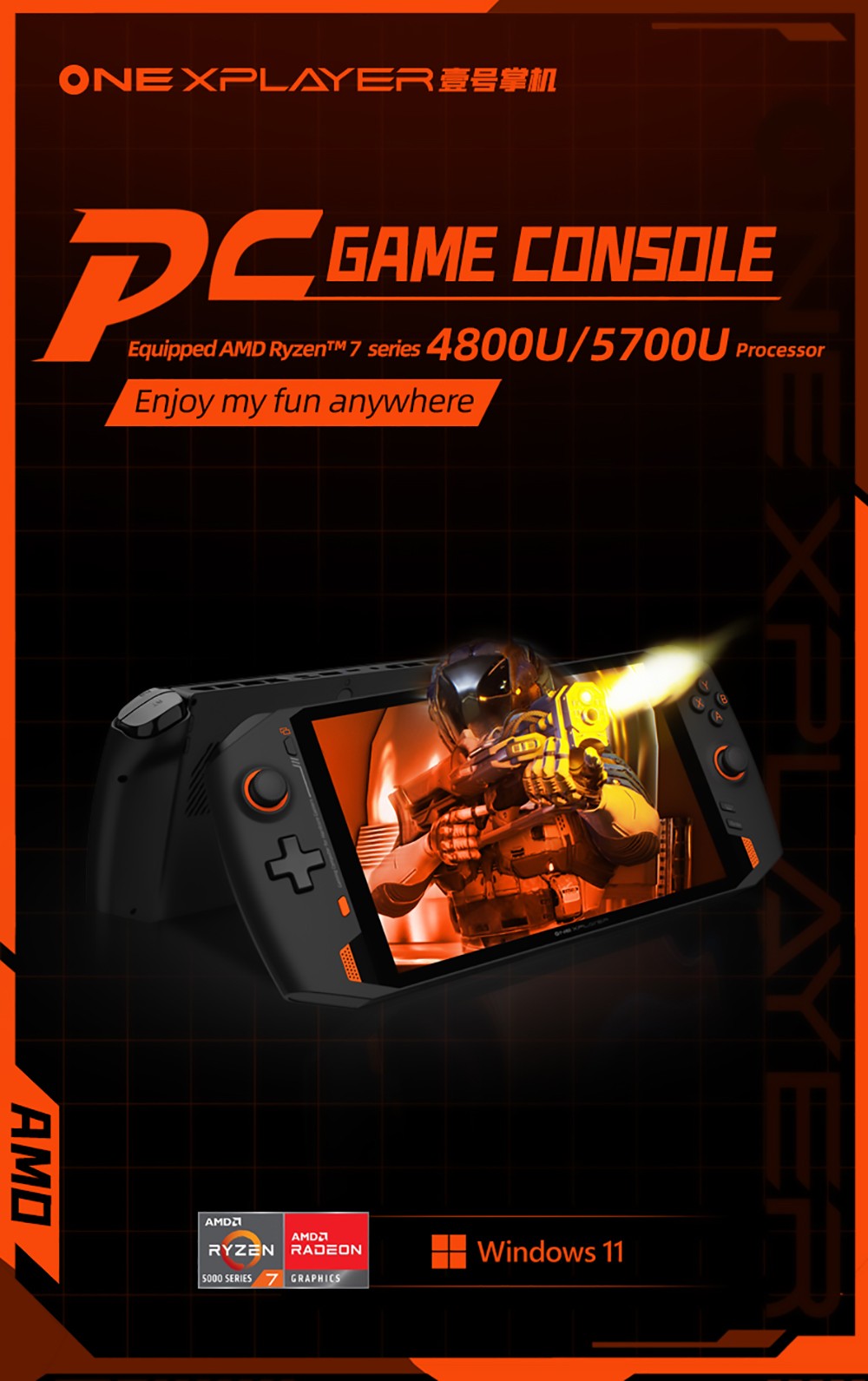 One Netbook ONEXPLAYER 1S Game Console PC 8.4 Inch Pocket Computer AMD Ryzen 7 4800U 16GB RAM 2TB SSD IPS Touch Screen Windows 11 EU Plug