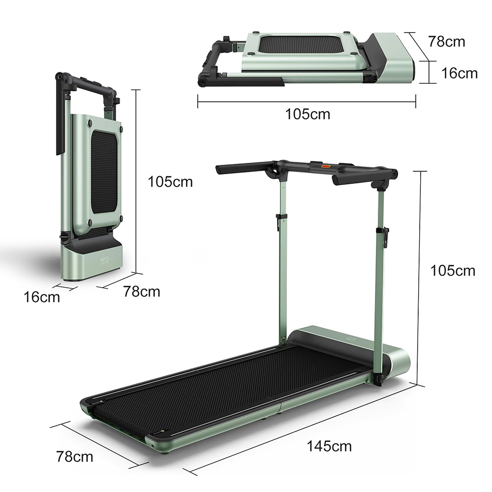 WalkingPad R1-H Opvouwbare loopband 10km/u LED-display Draagbare hardloopmachine Looppad Max. belasting 110kg Home Fitness - Groen