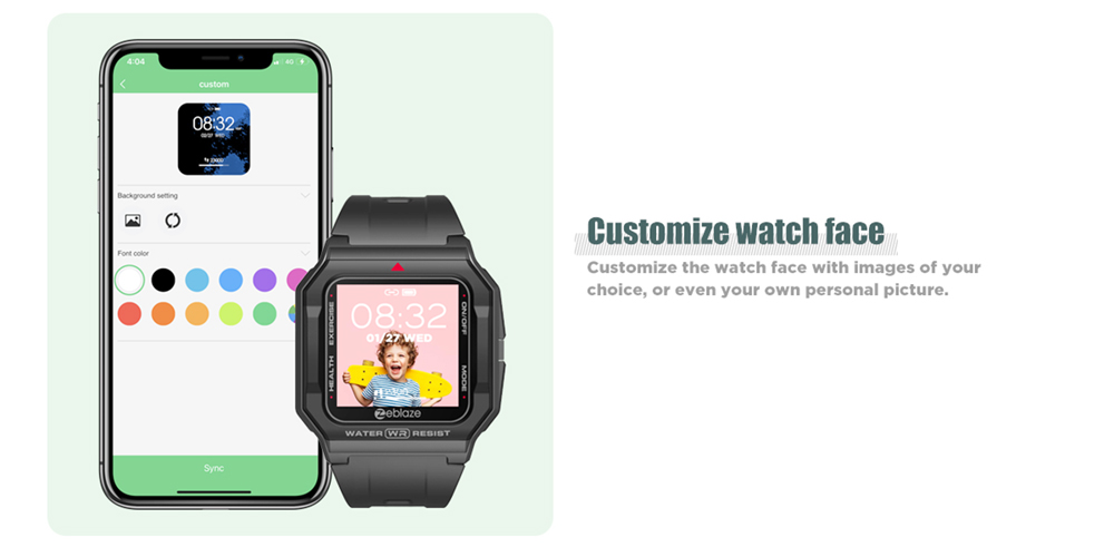 Zeblaze Ares Ultra-light Bluetooth Smartwatch 1.3 inch IPS Touch Screen Heart Rate Blood Pressure Monitor 30M Water-Resistant 170mAh Battery 15 Days Standby Time - Black