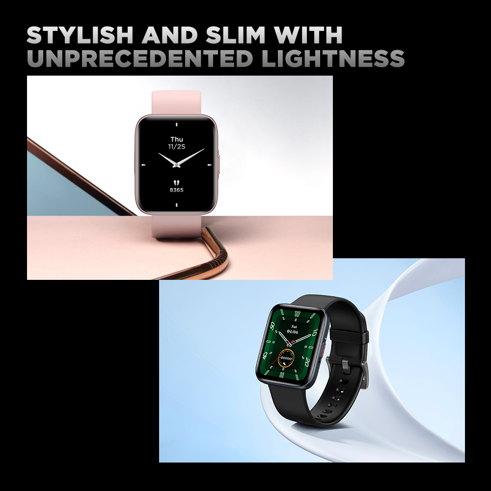 Zeblaze Beyond GPS Bluetooth Smartwatch 1.78 بوصة شاشة AMOLED معدل ضربات القلب مراقب ضغط الدم 5ATM مقاومة للماء 40 يومًا وقت الانتظار - أسود
