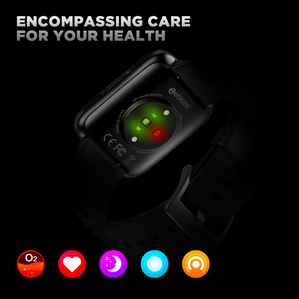 Zeblaze Beyond GPS Bluetooth Smartwatch Schermo AMOLED da 1.78 pollici Cardiofrequenzimetro Misuratore di pressione sanguigna 5ATM Resistente all'acqua 40 giorni Tempo di attesa - Nero