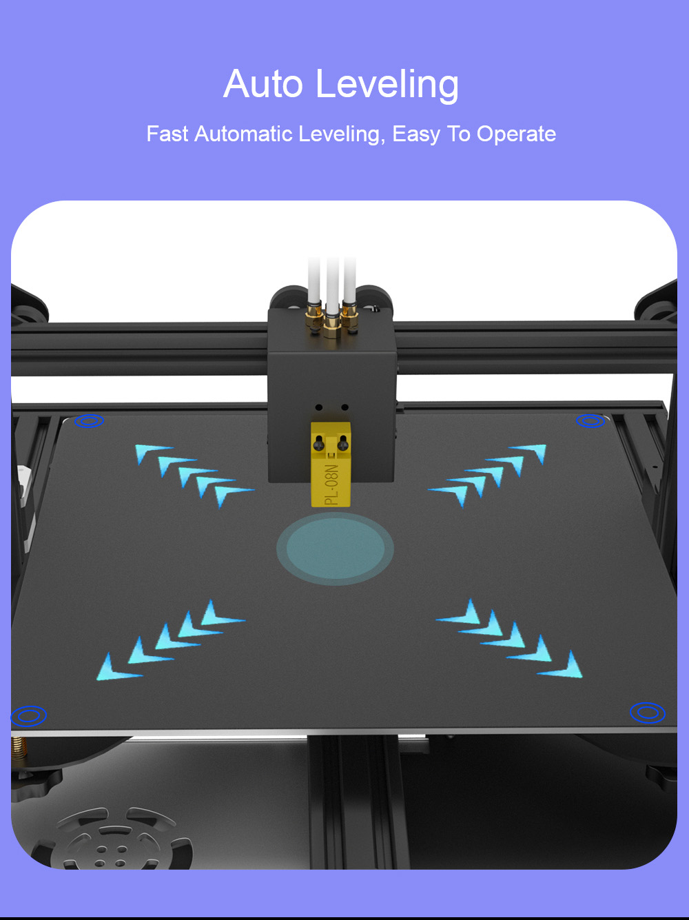 Zonestar Z8PM3 Extruder 3-IN-1-OUT Color-Mixing 3D Printer LCD Screen High Precision Resolution DIY Kit - Black