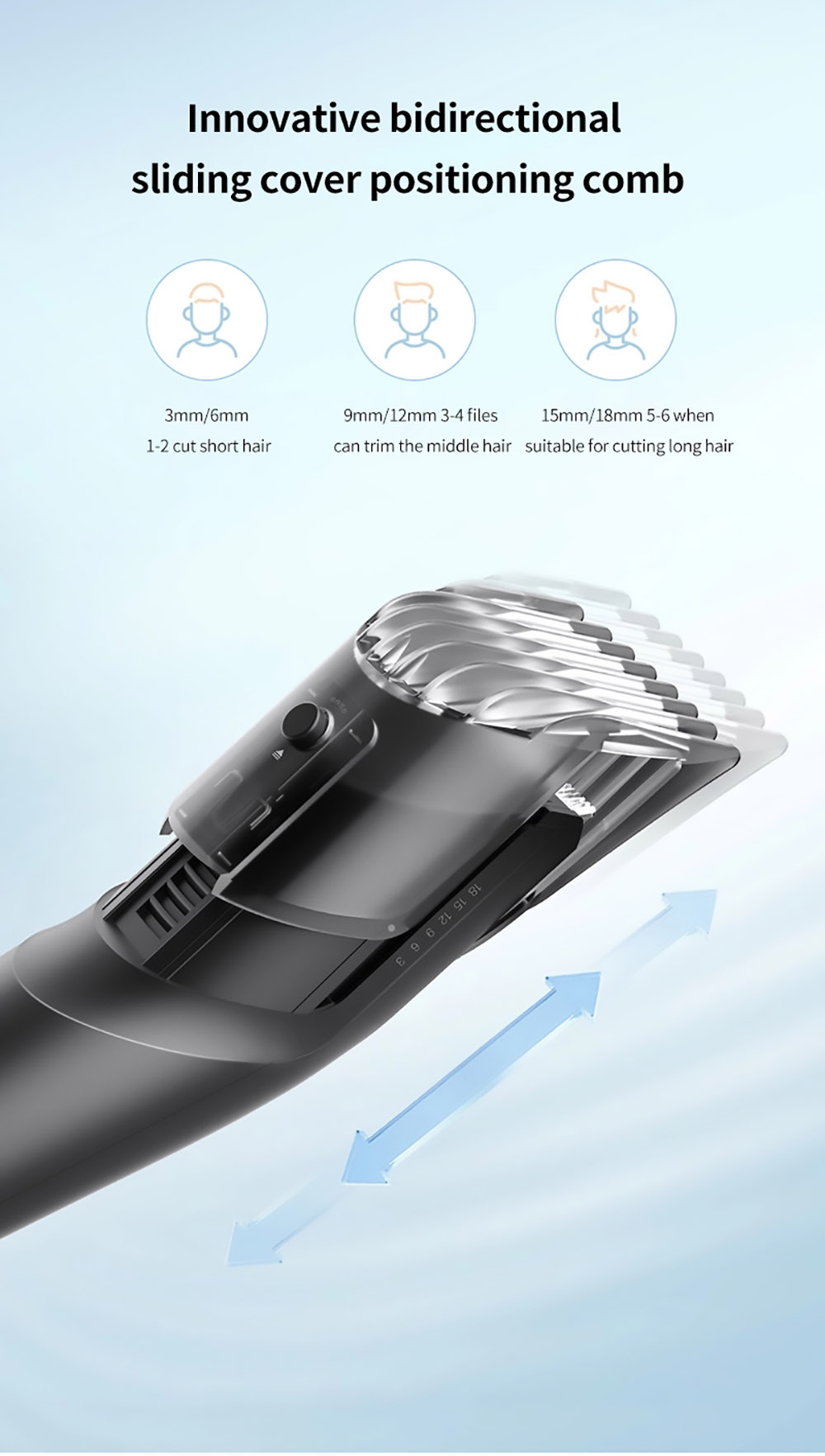 Xiaomi ShowSee Type-C Quick Charge Electric Clipper Waterproof & Noise-Reducing - Black