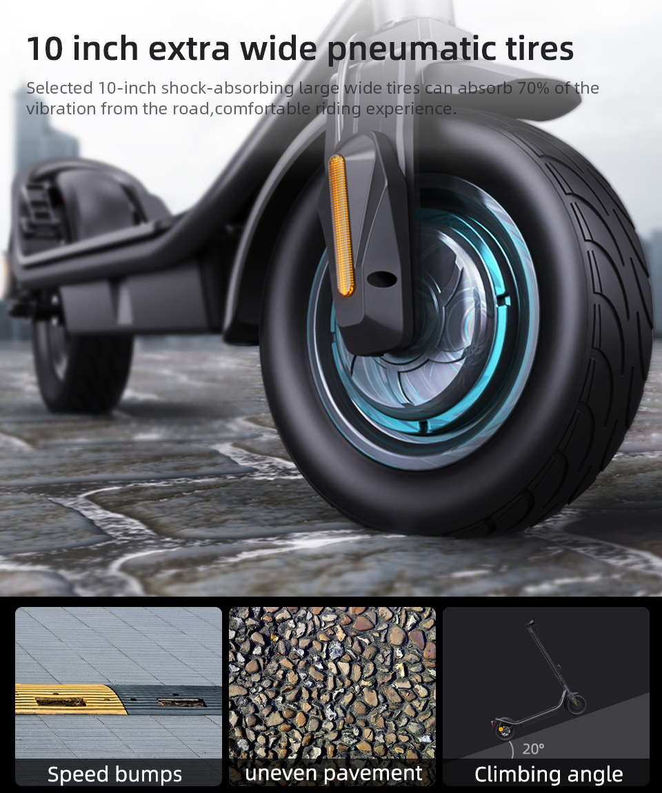 HIMO L2 MAX Folding Electric Scooter 350W Motor 36V/10.4Ah Battery 10 Inch Tire Containing Seat - White