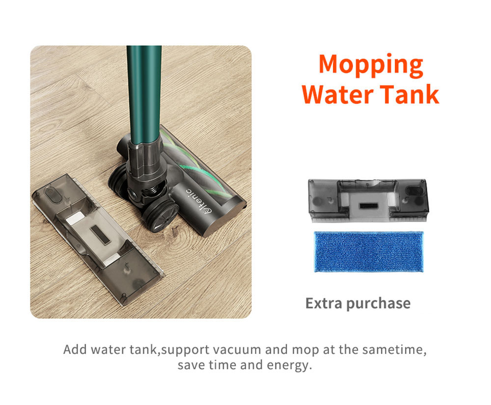 Ultenic U11 Cordless Vacuum Cleaner 25KPa Suction with Rechargeable Stand Holder LED Display & Removable Battery 3 Adjustable Modes 55mins Runtime - Green