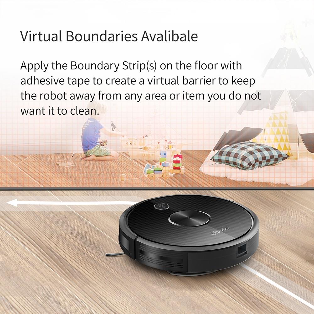 Proscenic Ultenic D5S Pro Robot Vacuum Cleaner 2 in 1 Sweeping and Mopping 2200Pa Suction Wi-Fi & Alexa Control Super-Thin Auto Carpet Boost 600ML Large Dustbox Self-Charging Robotic Vacuum Cleaner for Pet Hairs Hardwood Carpets - Black