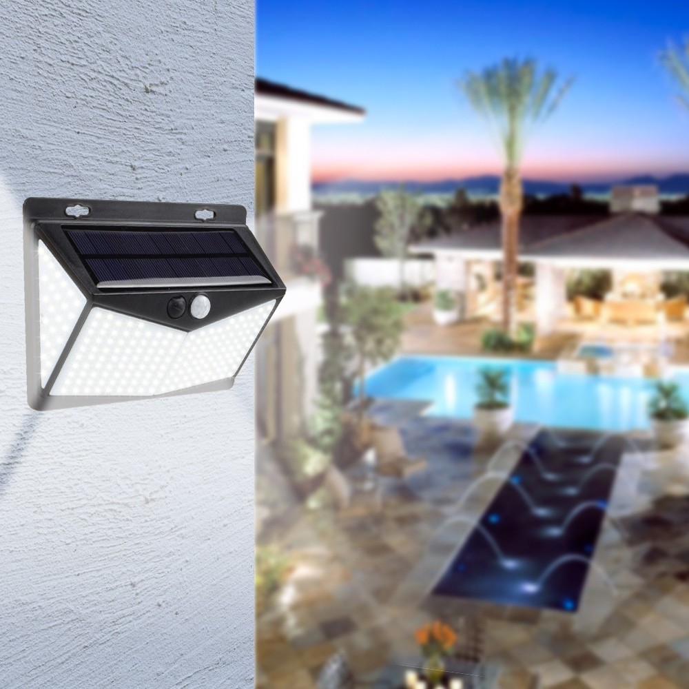 208 LED Solar PIR Automatic Human Body Induction Garden Waterproof Outdoor Wall Light 3W Solar Panel: 5.5V Lumens