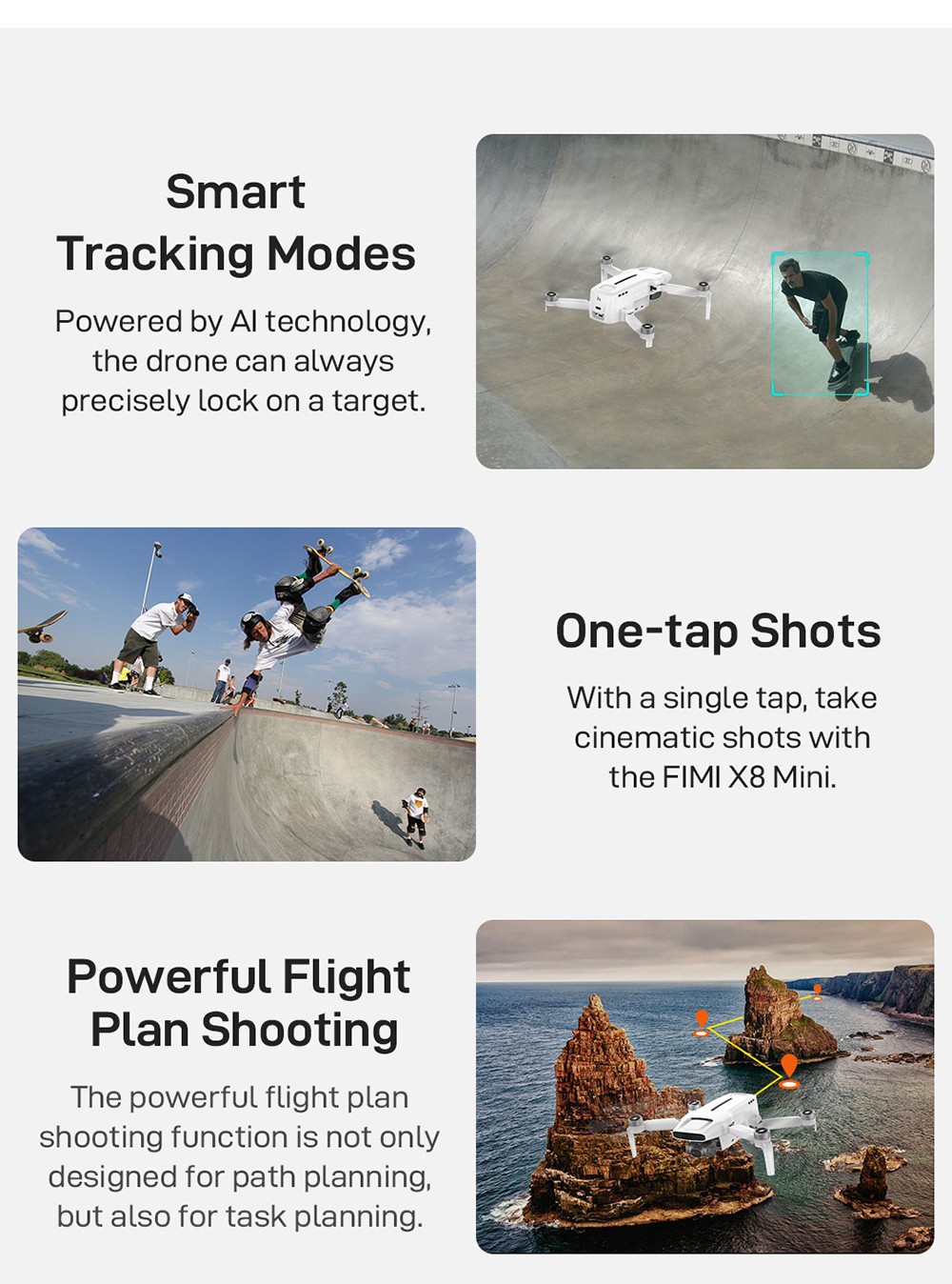 FIMI X8 Mini Pro 8KM GPS FPV RC Drone with 3-axis Mechanical Gimbal 4K Camera HDR 31mins Flight Time 245g Ultralight