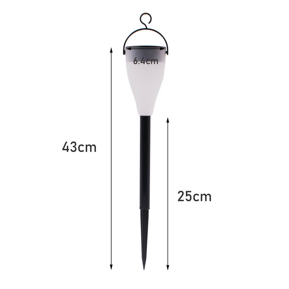 High Brightness Three Modes Solar Power LED Lawn Lamps with Black Shell - Colorful Light